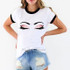 Princess Makeup Art Pink Eyelashes Print vogue t shirt