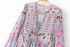 Vintage chic floral printed v-neck lace-up Bohemian Blouse Shirts