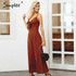 Bow tie adjustable Elegant solid Chic wide leg casual sexy jumpsuit