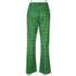 Green Checkered Straight High Waist Plaid Pants