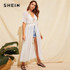 Lace Insert Tie Waist Sheer Long line Kimono