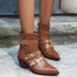 Women Buckle Strap Street Fashion Temperament Ankle Boots