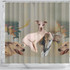 Italian Greyhound Print Shower Curtain-Free Shipping