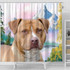 American Staffordshire Terrier Print Shower Curtains-Free Shipping