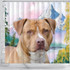 American Staffordshire Terrier Print Shower Curtains-Free Shipping