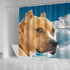 American Staffordshire Terrier Print Shower Curtains-Free Shipping