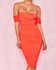 Sweetheart Neck Off Shoulder Scrunch Bodycon Dress