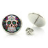 Sugar Skull Glass Stud Earrings