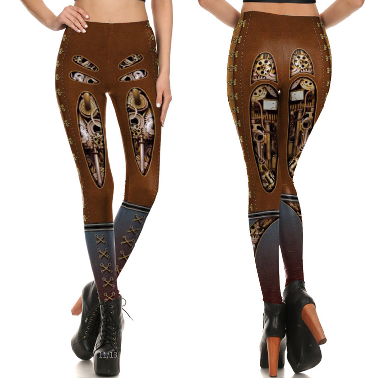 Steampunk Hidden Gears Leggings