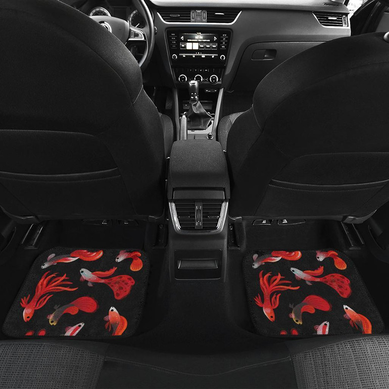 Red FisSymbols Shades Car Floor Mats