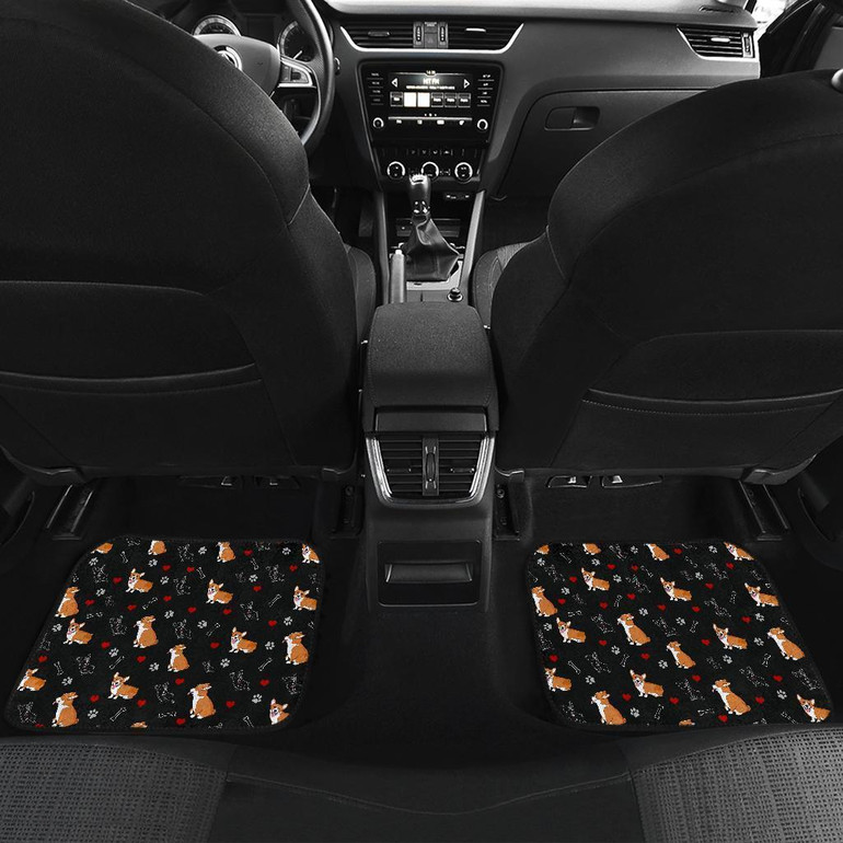 Corgi tShades in black Car Floor Mats