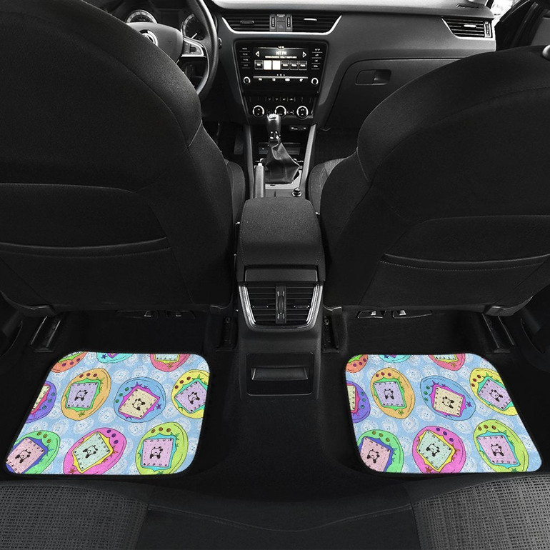 Tamagotchi Pattern Colorfull Car Floor Mats