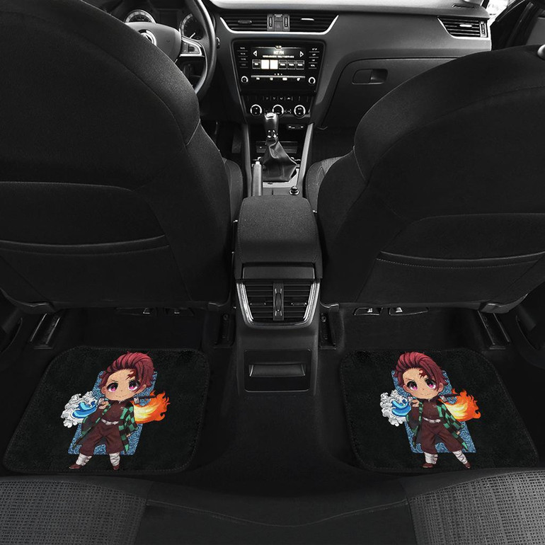 Kimetsu No Yaiba Anime Car Floor Mats Tanjiro Kamado