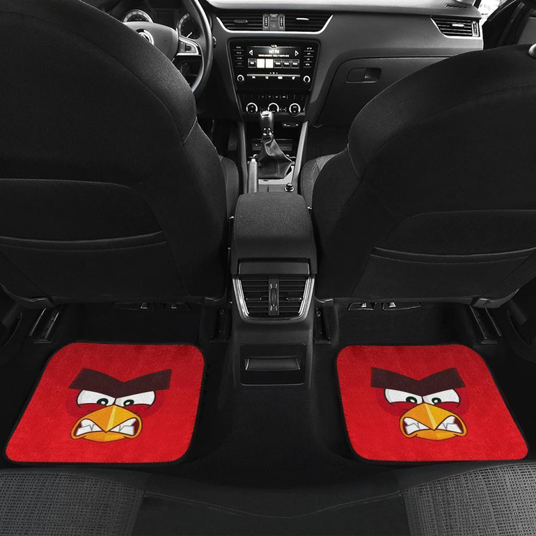 Red of Angry Bird Face Car Floor Mats