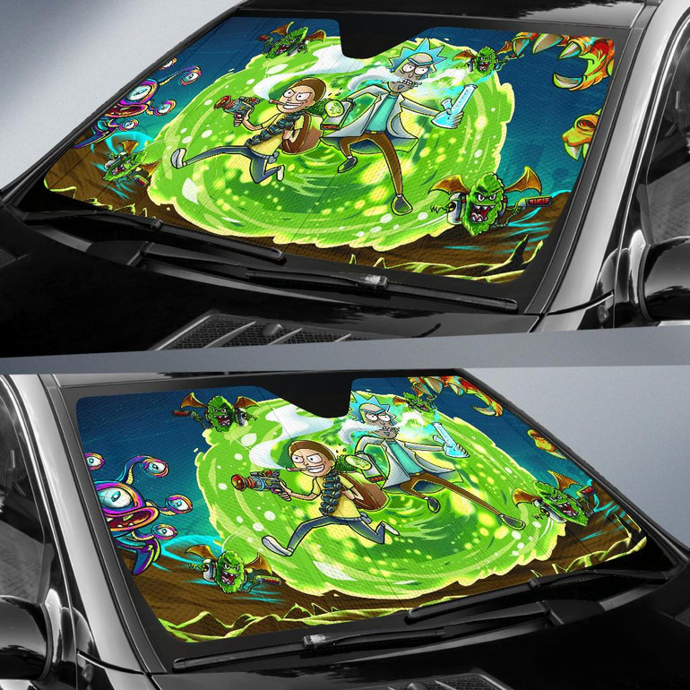 Rick And Morty In Another Dimension Auto Car Sun Shade Windshield