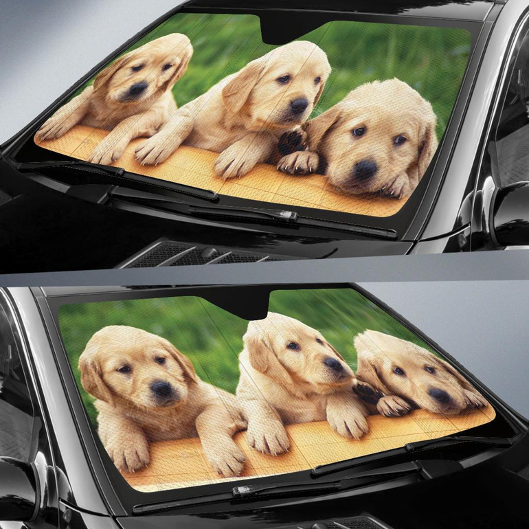 Cute Dogs Auto Car Sun Shade Windshield