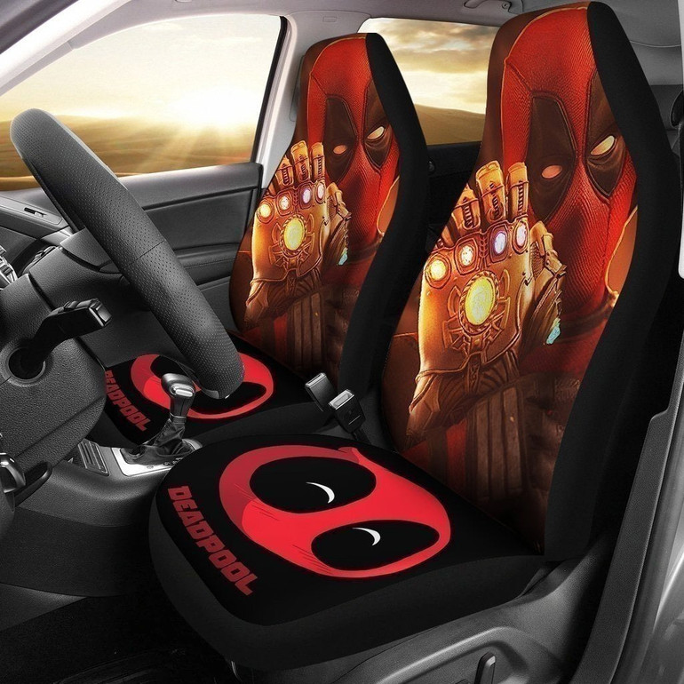 Deadpool Love Infinity Gauntlet Car Seat Covers