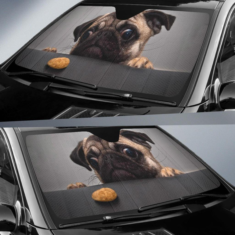 Cute Bulldog Dog Auto Sun Shade Windshield