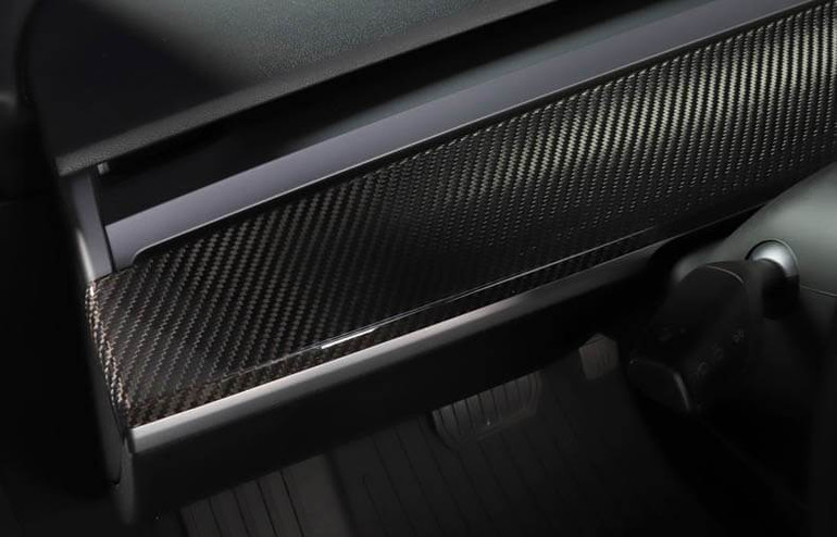Genuine Carbon Fiber Dashboard Trim For Model 3 (Gloss)
