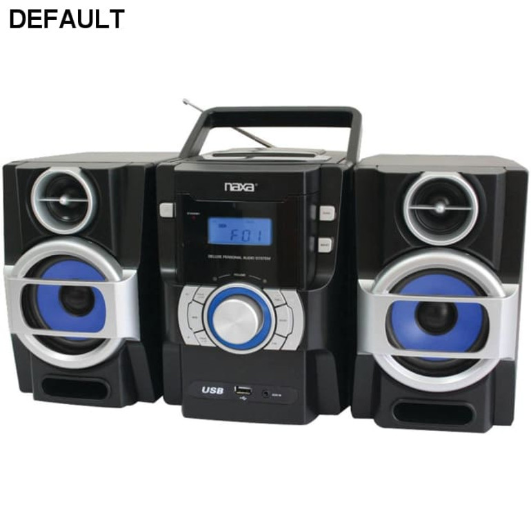 Naxa(R) NPB429 Portable CD/MP3 Player with PLL FM Radio, Detachable Speakers & Remote