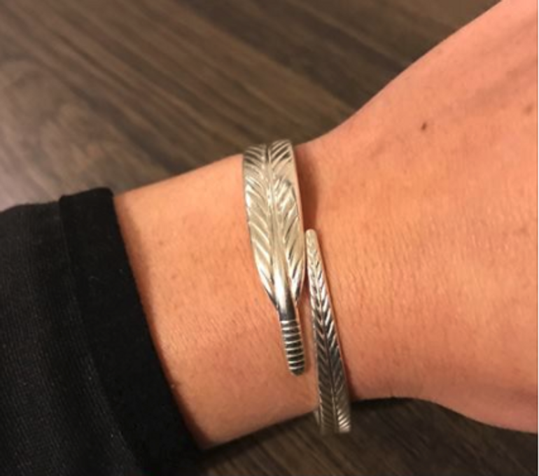 Silver Plated "Covered by His Feathers Psalm 91" Refuge Bracelet