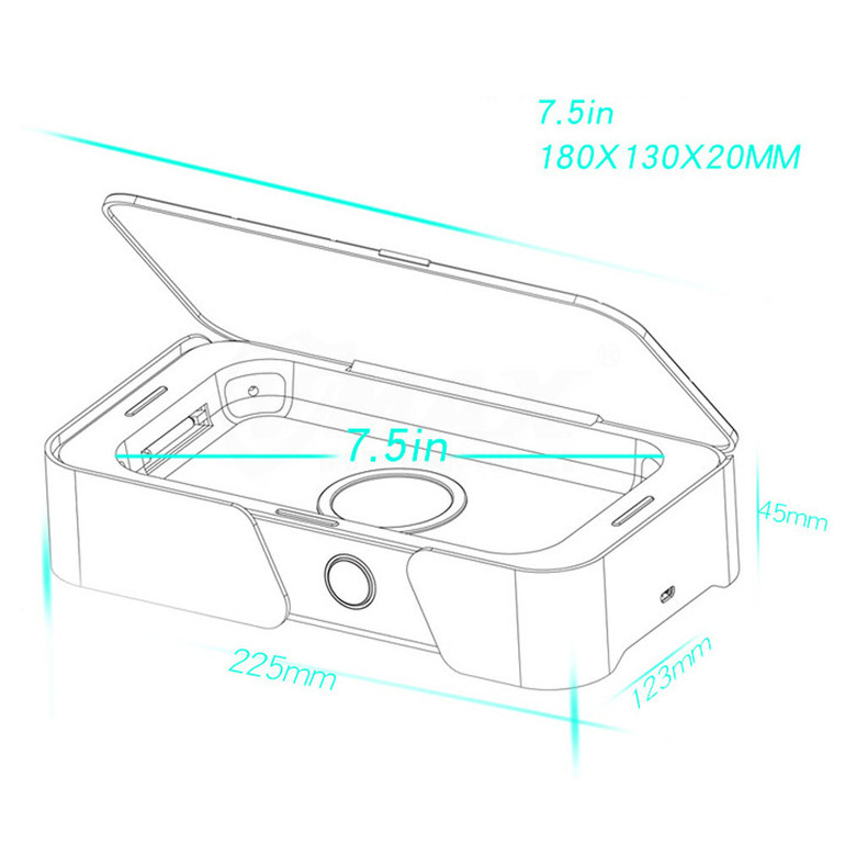 Multiple function UV light mobile phone sanitizer/sterilizer wireless charge