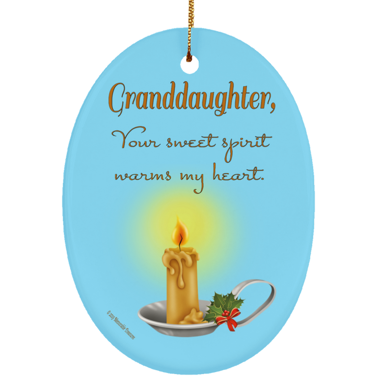 Granddaughter, Your Sweet Spirit Warms My Heart - Ornament Granddaughter, Your Sweet Spirit Warms My Heart - Ornament