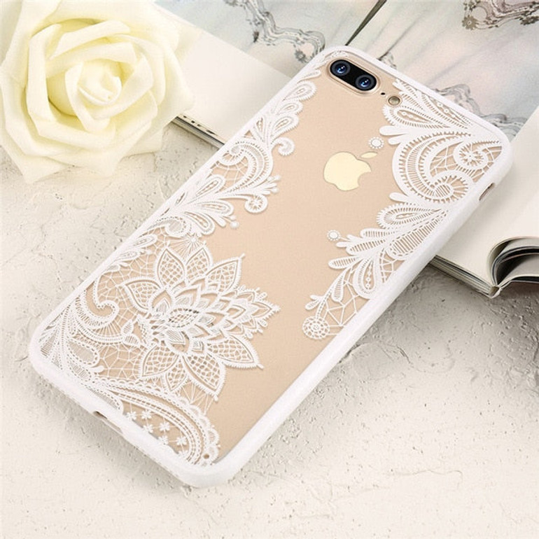 Luxury Floral Lace iPhone Mobile Case