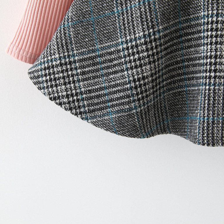 'Camille' Long Sleeve Plaid Dress
