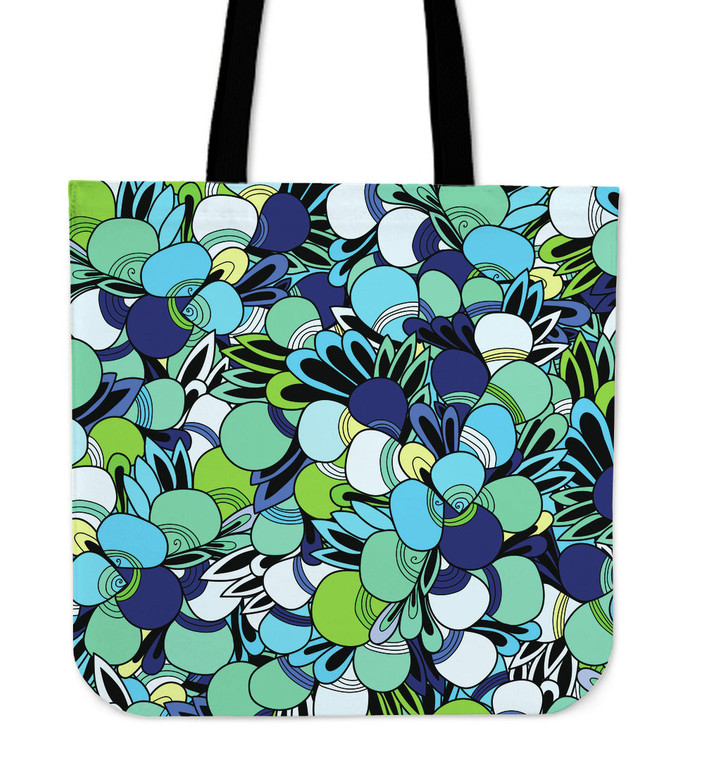 Funky Patterns in Blues - Cloth Tote Bag