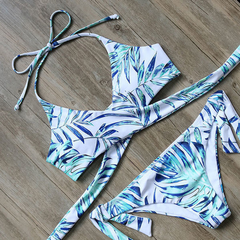 Sexy Cross Bandage Bikini Set