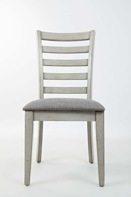 Wooden Dining Chair with Fabric Upholstered Seat, Set of Two, Gray Wooden Dining Chair with Fabric Upholstered Seat, Set of Two, Gray