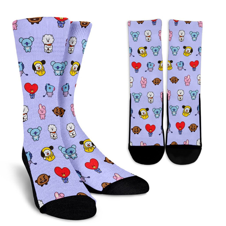 BTS BT Pattern Socks