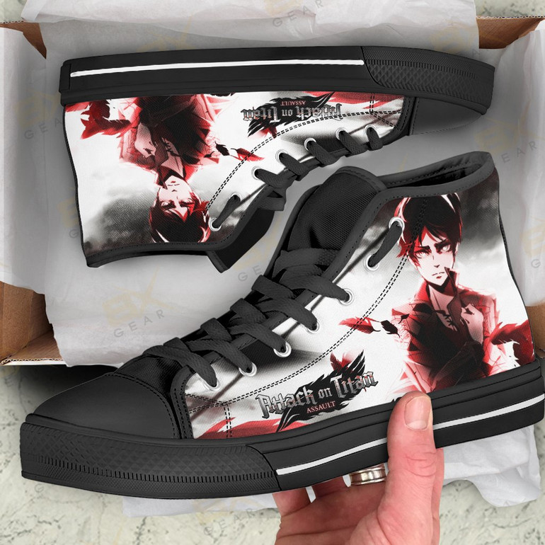 Mikasa Ackerman Shoes High Top Attack On Titan