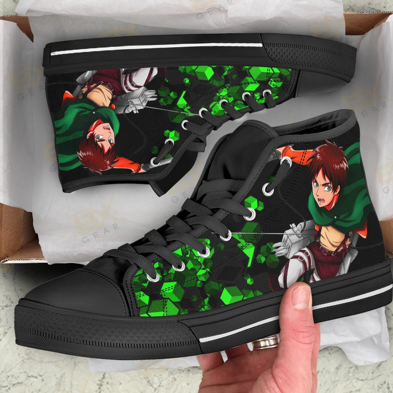Attack On Titan Shoes High Top Sneakers Eren Yeager