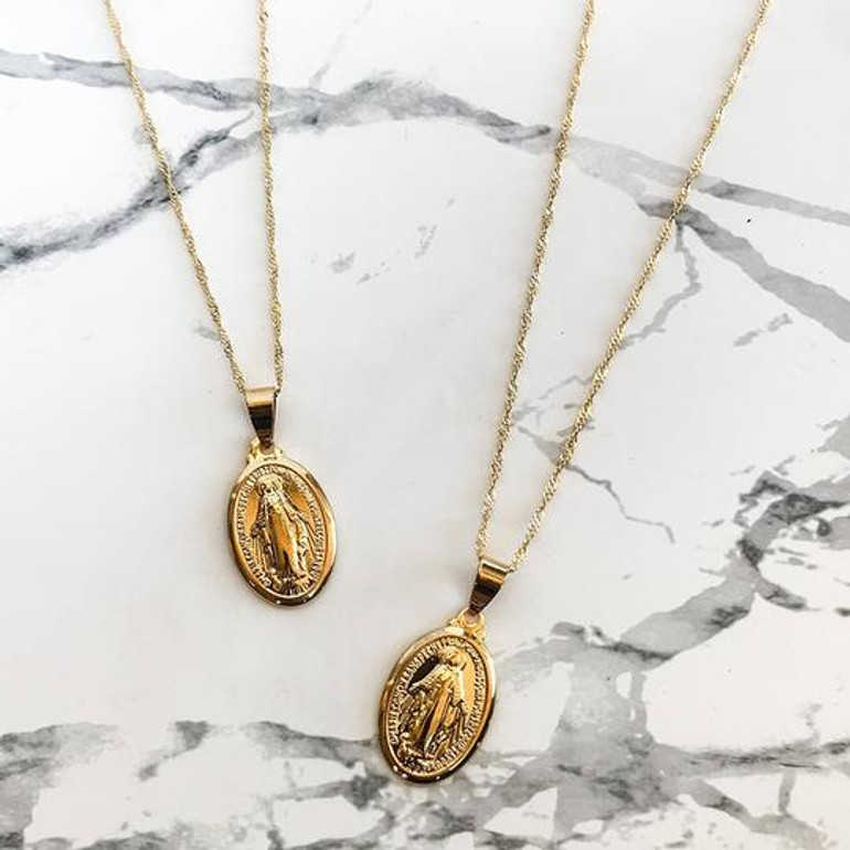 Xcluslay Virgin Mary Pendant Necklace