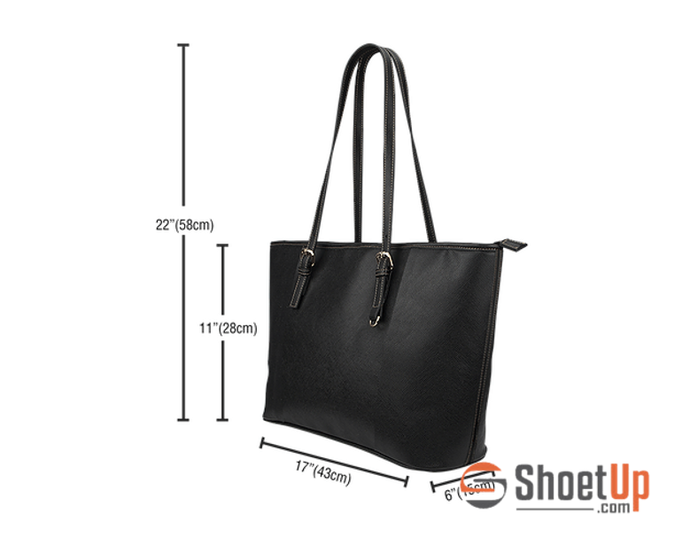 My Gun- Large Leather Tote Bag- Free Shipping