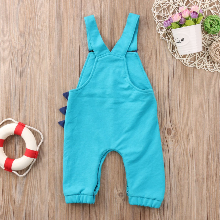 Kids Baby Boy Girl Overall Dinosaur