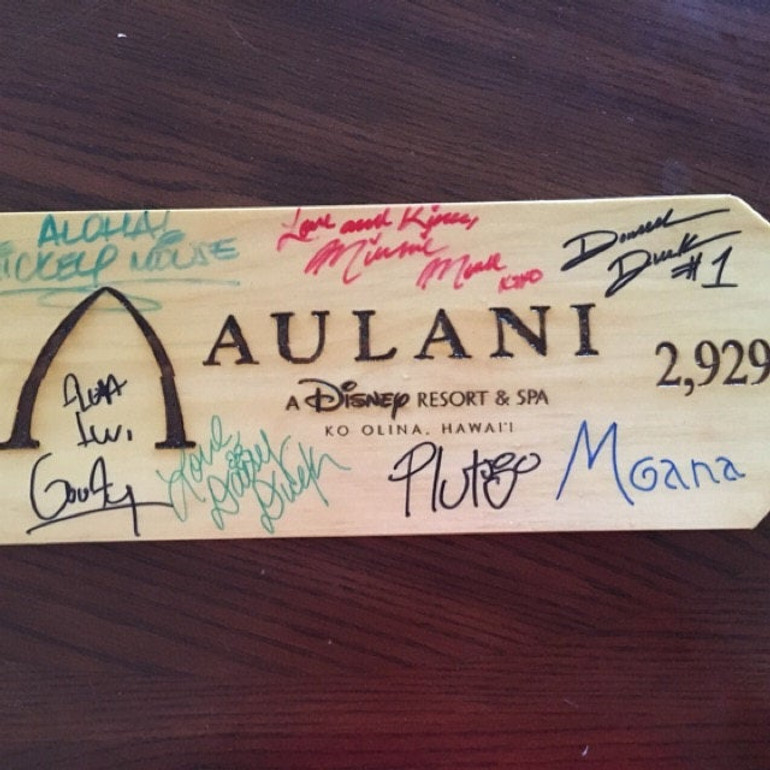 Your Miles to Aulani Personalized Sign
