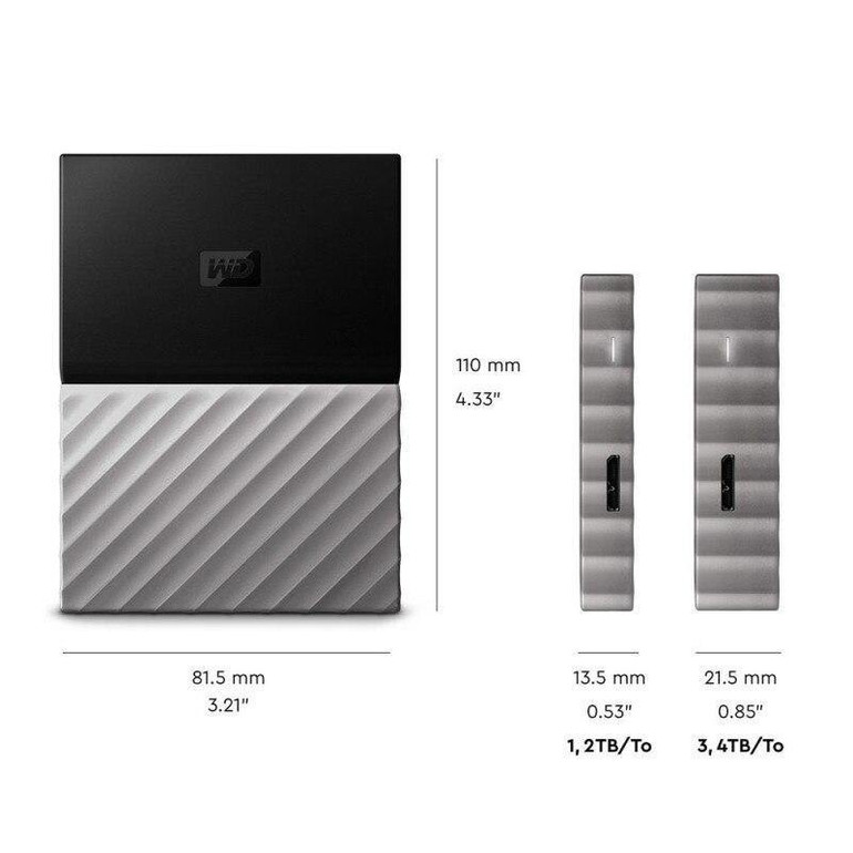 Original WD My Passport Ultra 1TB 2TB 4TB 5TB External Hard Drive USB 3.0 HDD Encryption Harddisk Storage Device
