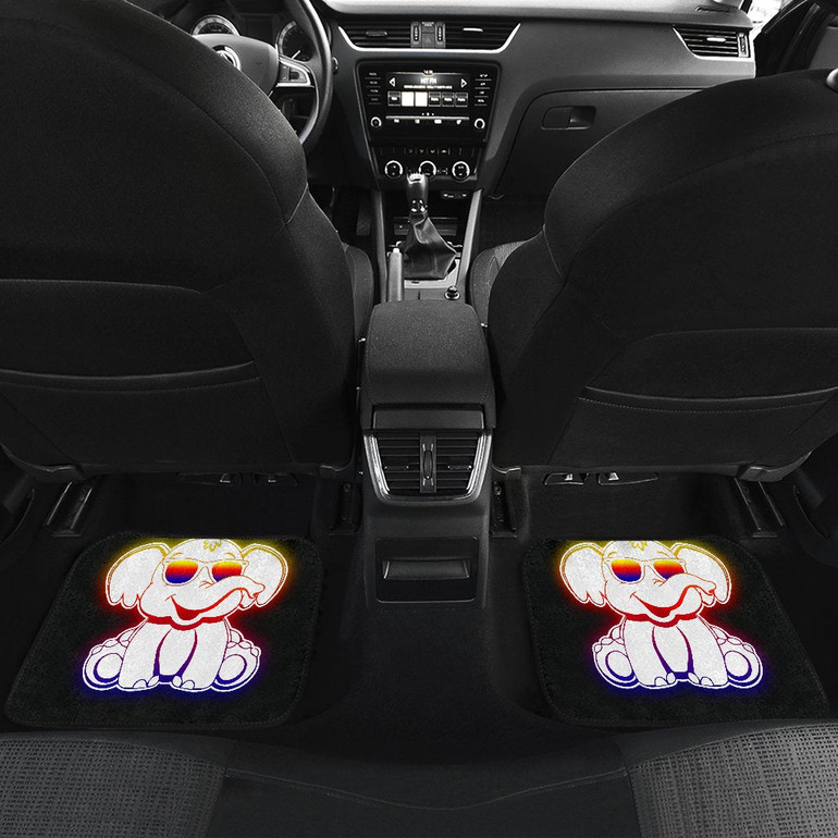 Color Elephant Front And Back Car Mats