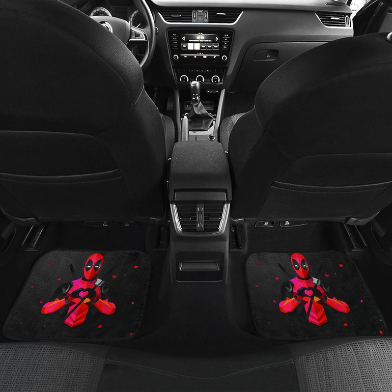 Deadpool Front And Back Car Mats