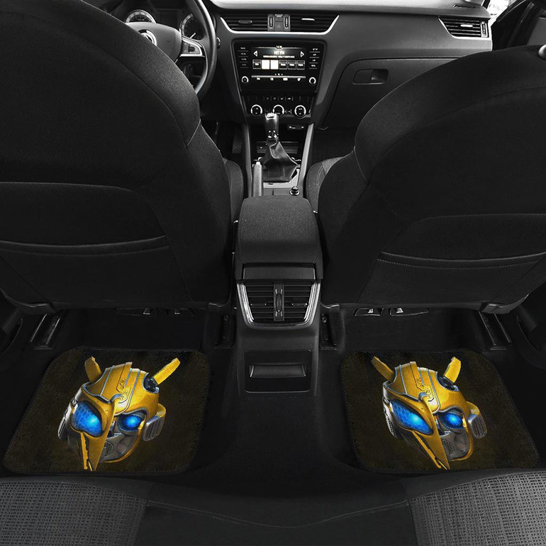 Bumble Bee Face Front And Back Car Mats