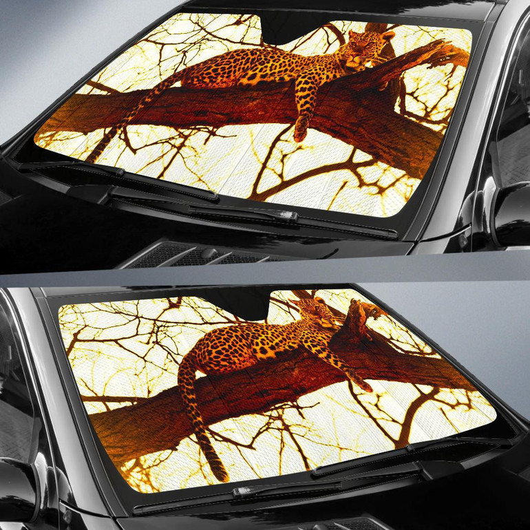 Leopard Auto Car Sun Shade Windshield