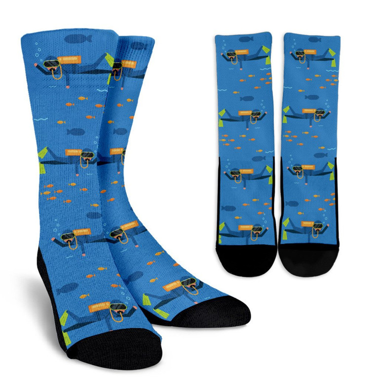 Scuba Diving Pattern Socks