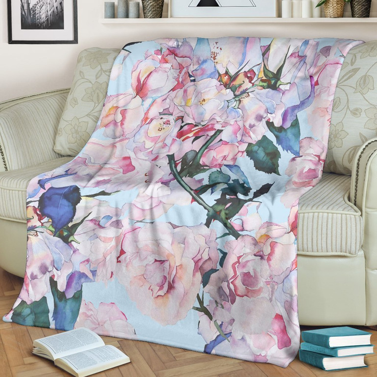Blossom Floral Flower Pattern Print Blanket KTSR