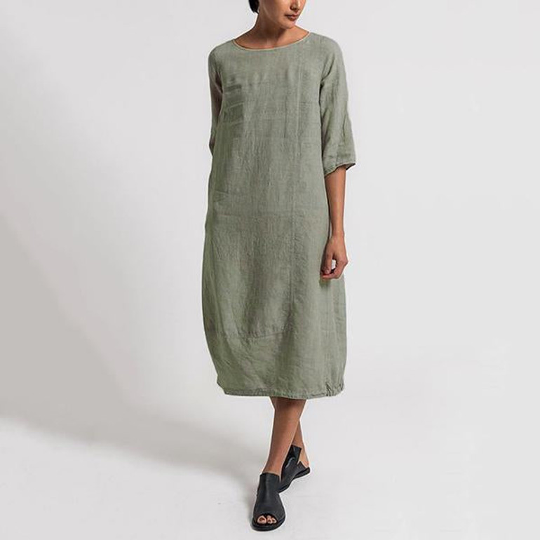 Casual Solid Color Loose Maxi Dress