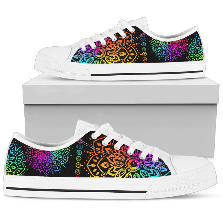 Multi Colors Mandala Hippie Boho Low Top Shoes