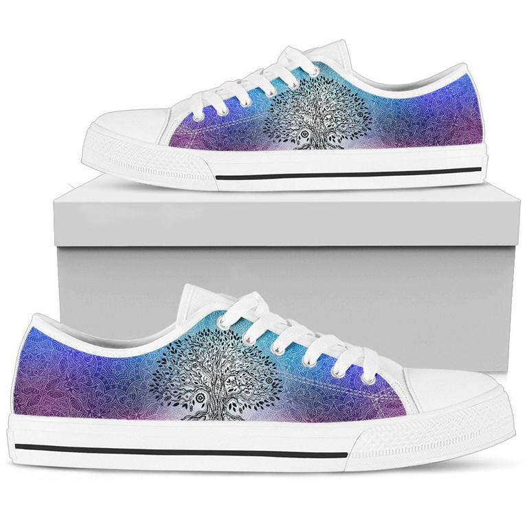 Tree Life Boho Mandala Low Top Shoes