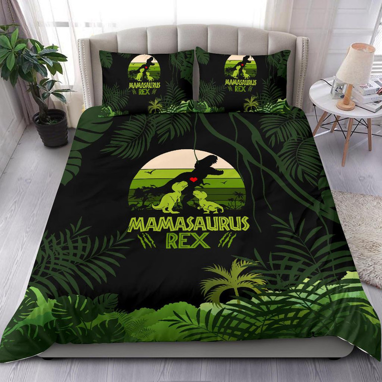 Mama Saurus Mother's Day Dinosaur Bedding Set